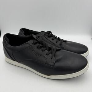 ALDO Black Leather Low Top Sneakers Men’s Size 10.5 Casual Streetwear